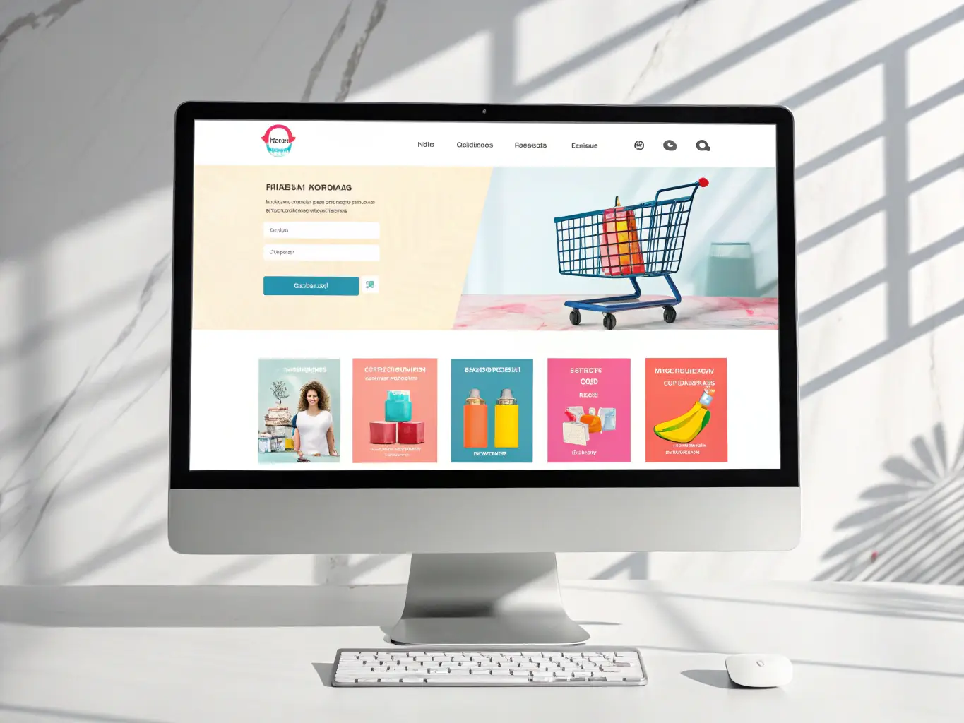 A vibrant e-commerce website designed for EcoFresh, emphasizing organic products and sustainability, showcasing a clean layout, high-quality product images, and easy navigation.